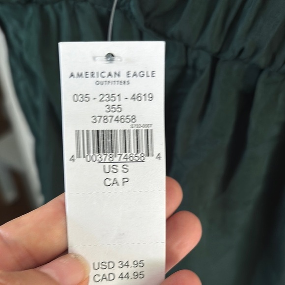 American Eagle Outfitters Green Ruffled Smocked Camisole - Picture 2 of 7